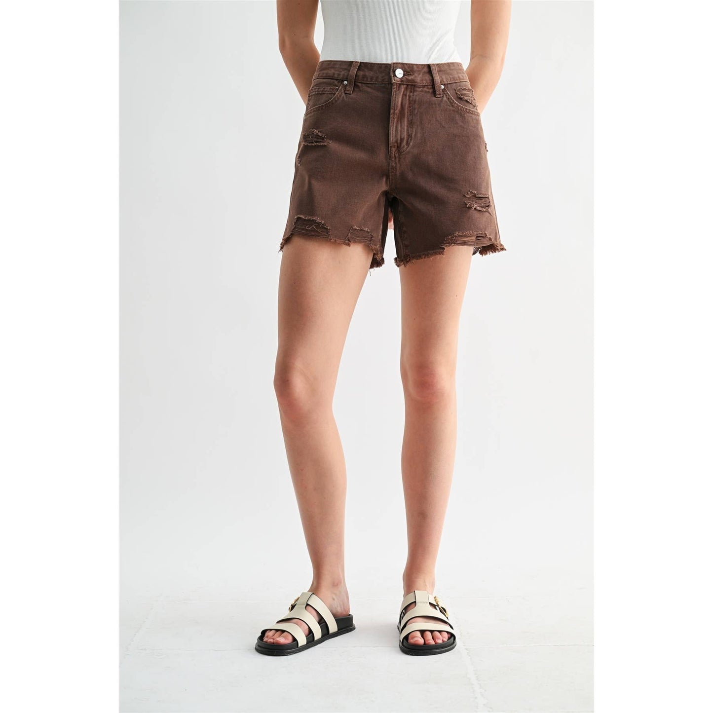 RIGID BOYFRIEND MIDI SHORTS