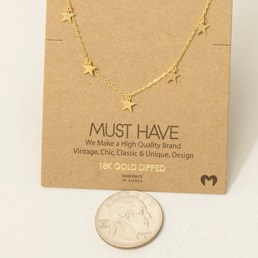 Multi Mini Star Charm Necklace