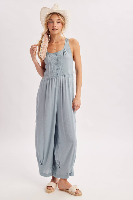 CROSS-BACK RELAXED JUMPSUIT