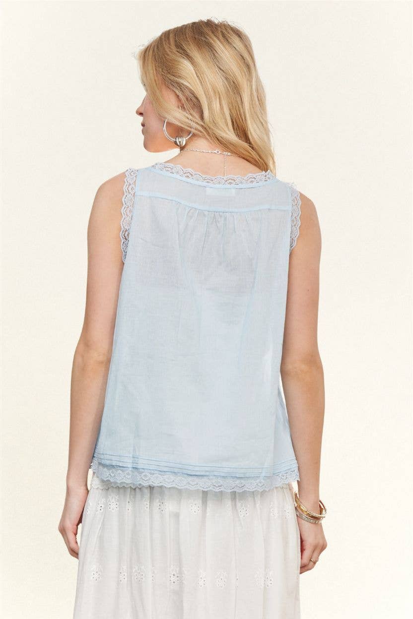 SLEEVLESS SOLID TOP - CET2686
