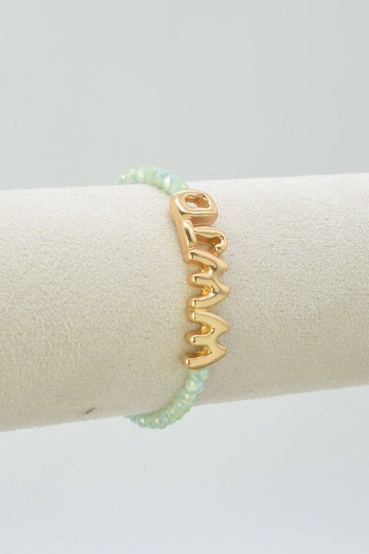 WWJD Glass Bead Bracelet