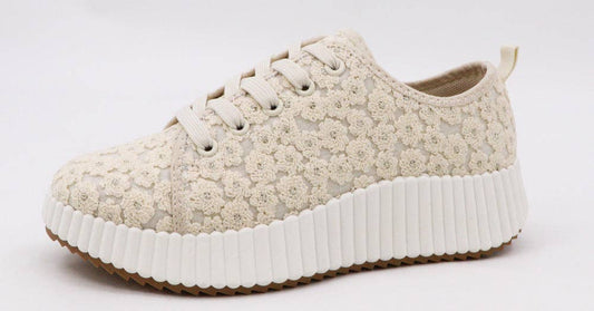 Remi Floral Lace Up Sneakers