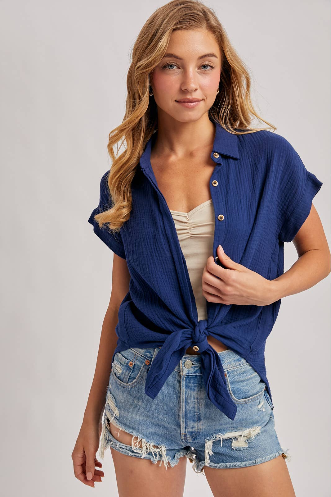 BUTTON UP COTTON SHIRT