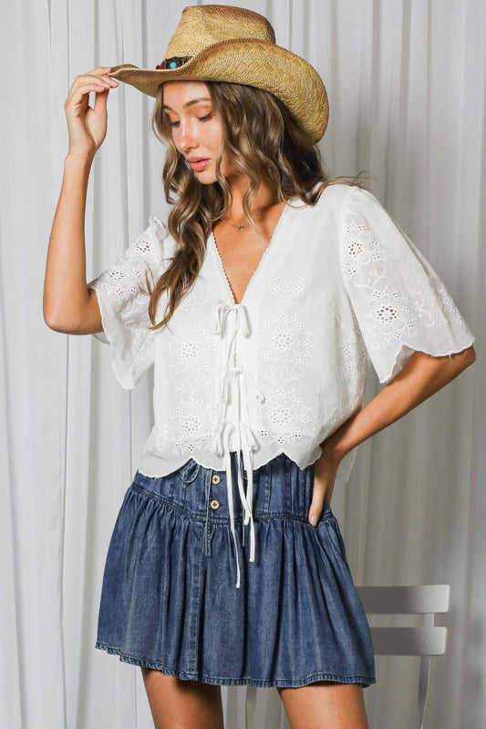 Scalloped Edge 100% Cotton Eyelet Lace