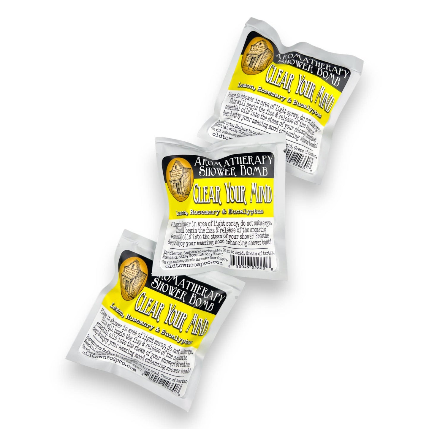 Shower Bombs/Steamer Singles -Avail in 12 Blends #1 Seller: OTSC Branded / Silver / Headache & Sinus