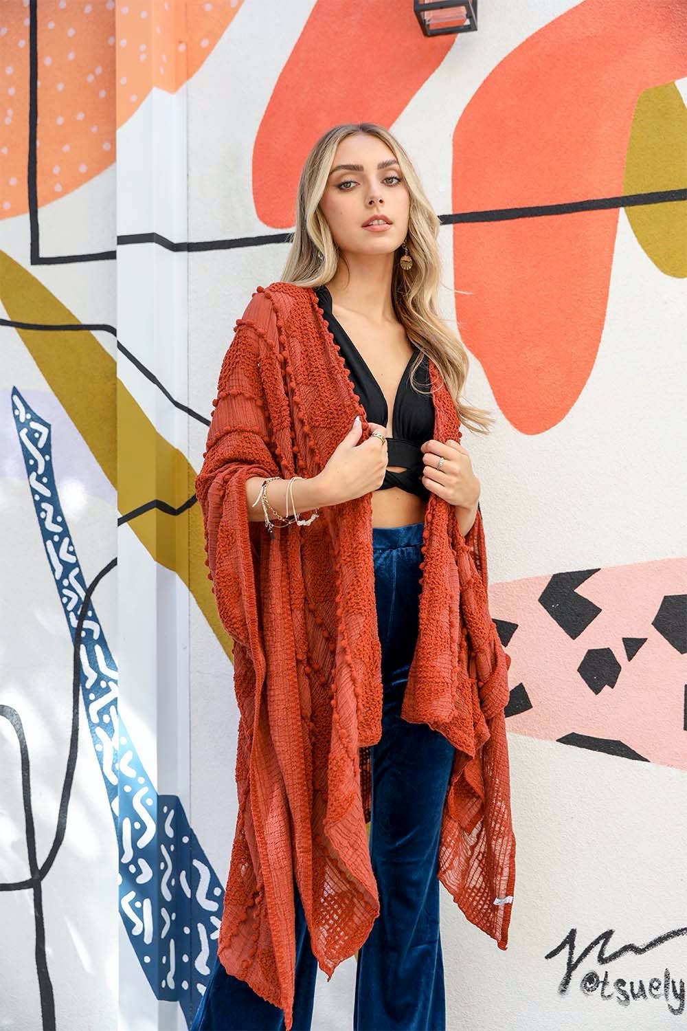 Boho Zig Zag Pattern Kimono ✨ – Lightweight & Versatile