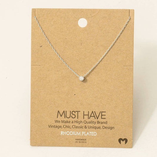 Gold Dipped Mini Cz Pendant Necklace