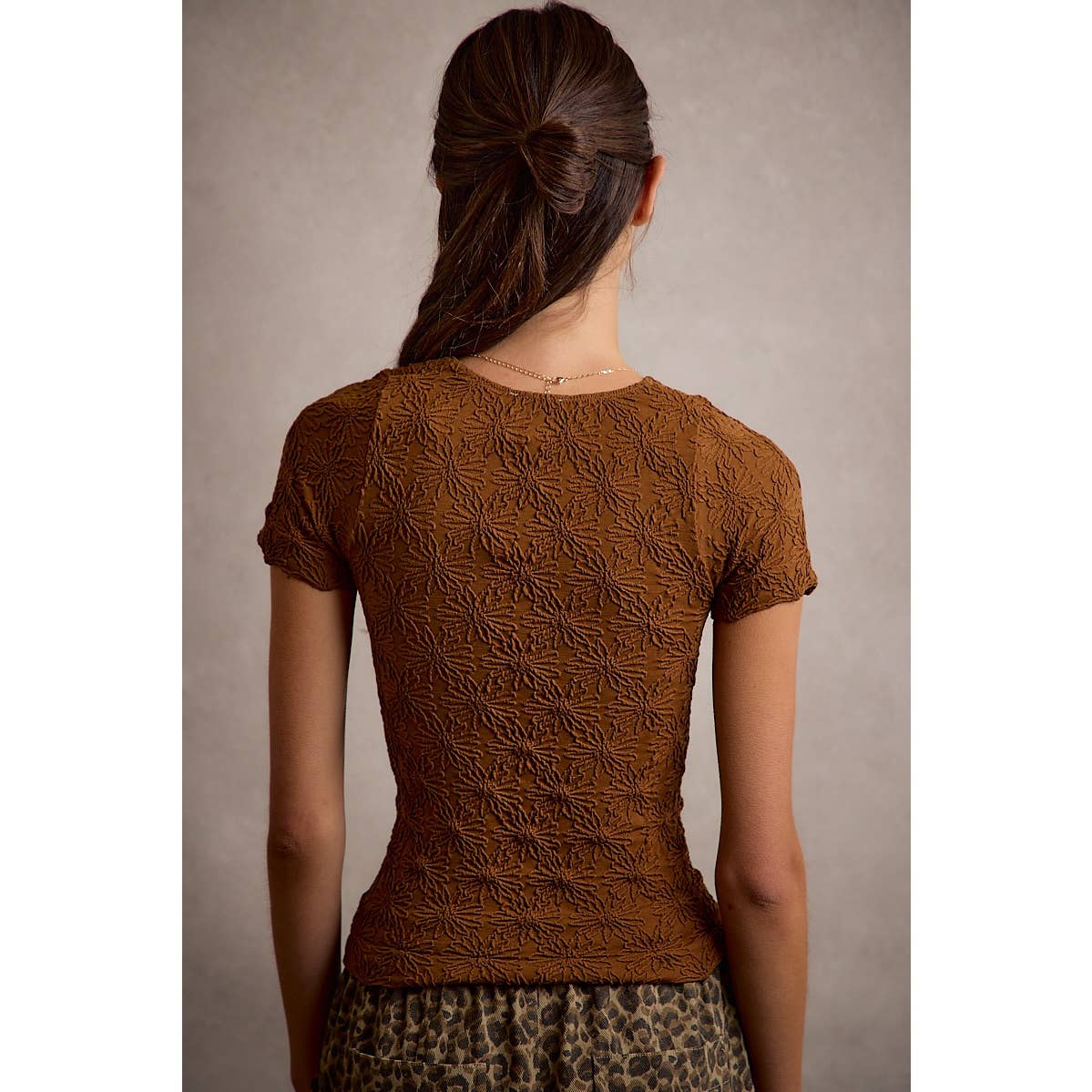 FLORAL TEXTURE SEAMLESS TOP