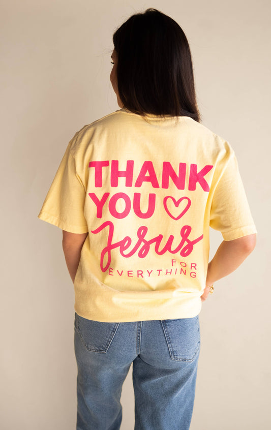 Thank You Jesus Tee - Butter