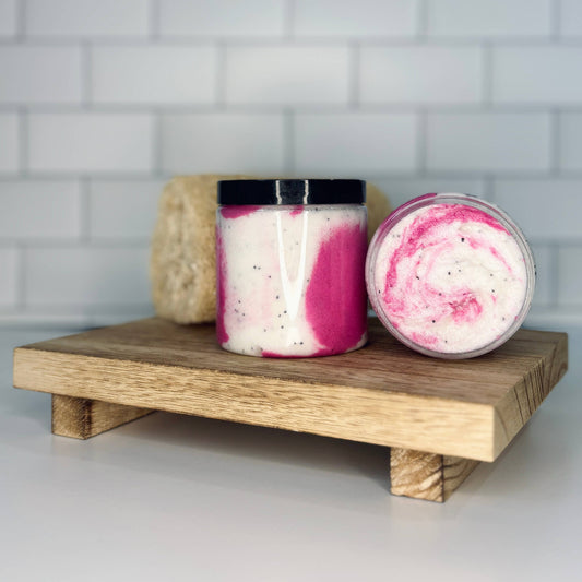 8oz Dragonfruit and Pink Jasmine Foaming Sugar Scrub 