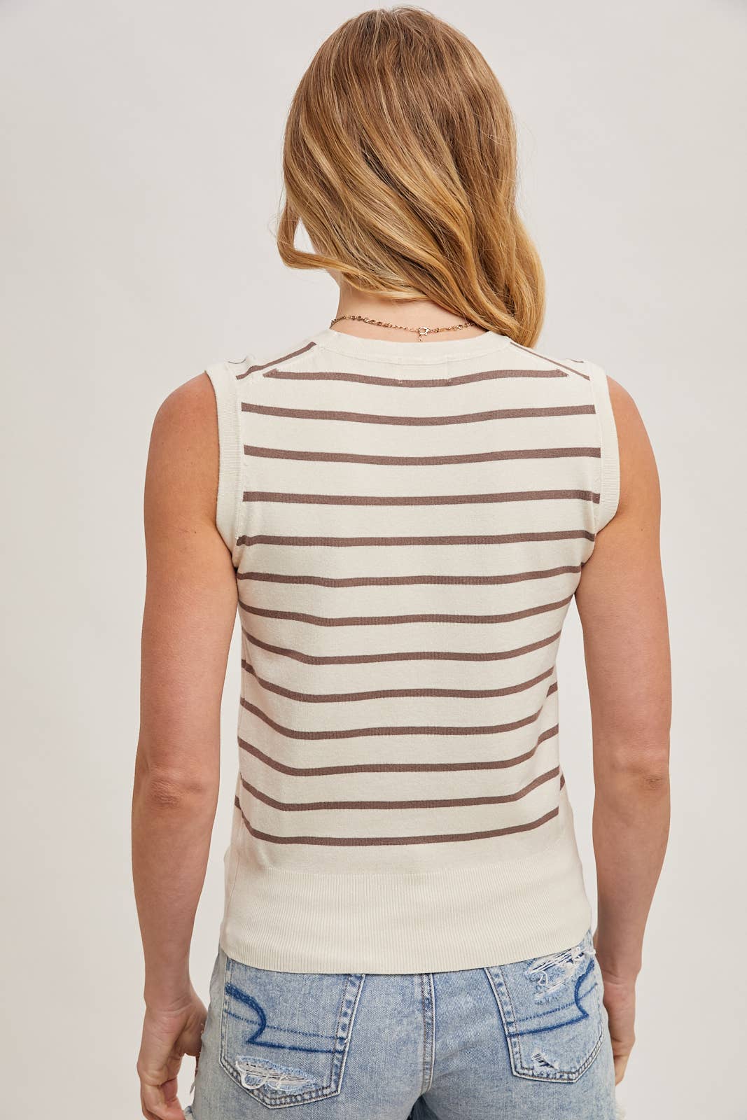 STRIPED KNIT TANK TOP