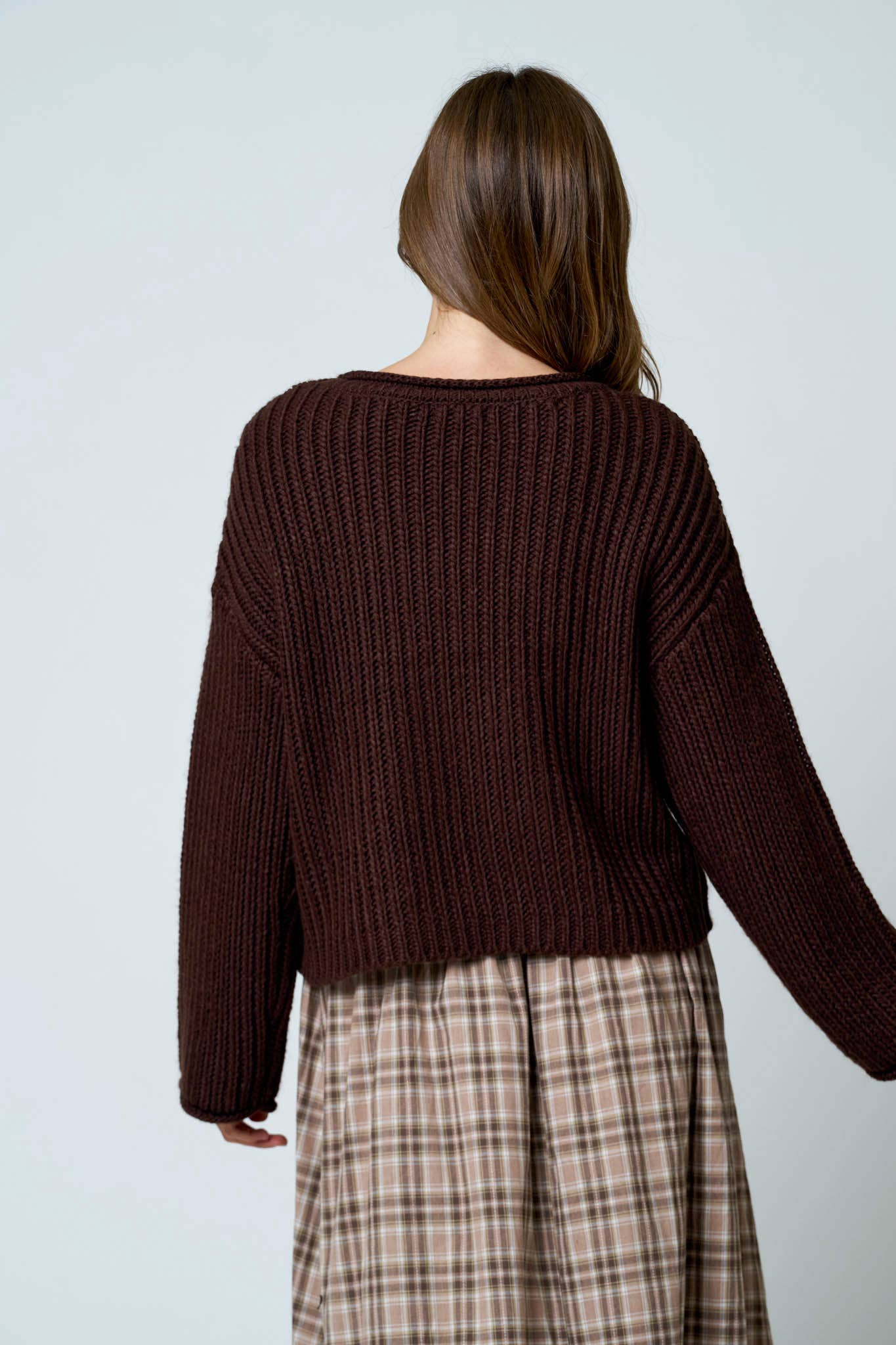 RAW EDGE KNIT SWEATER