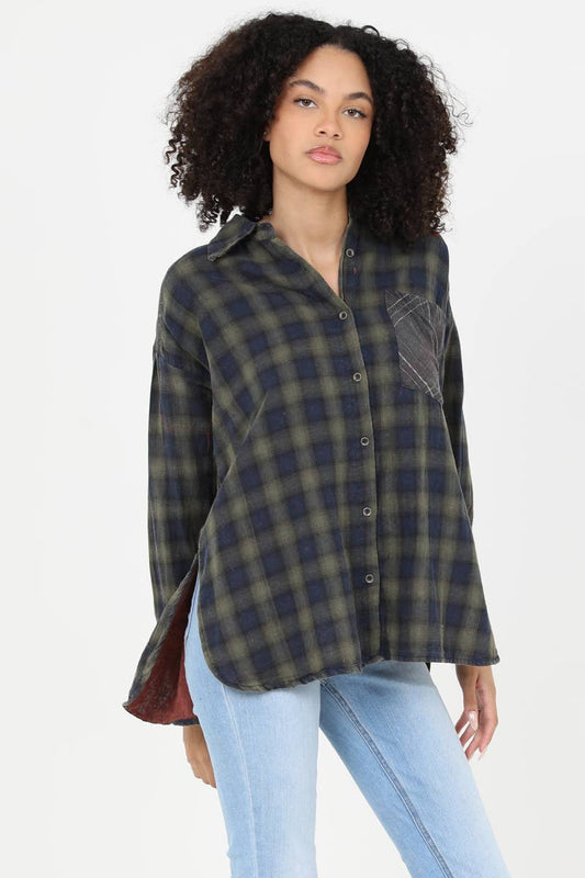 PLAID OVERSIZED SHIRT