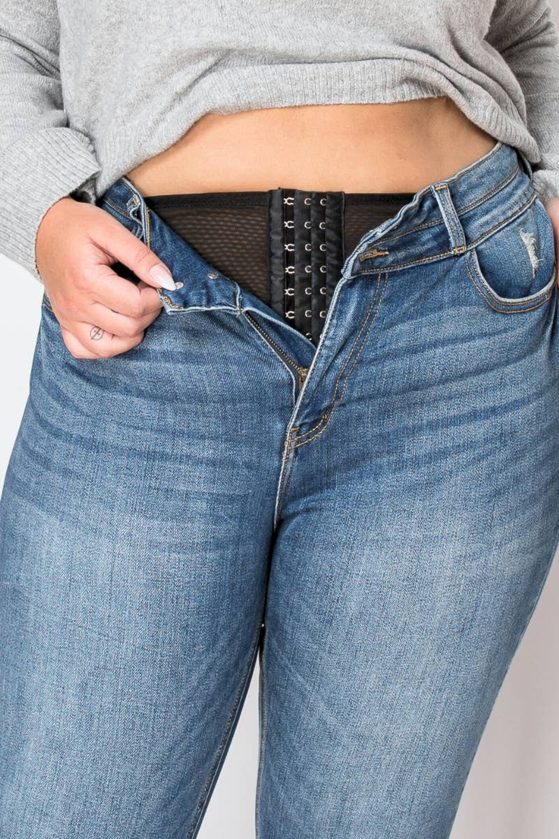 PLUS CORSET HIGH RISE ANKLE LENGTH SKINNY