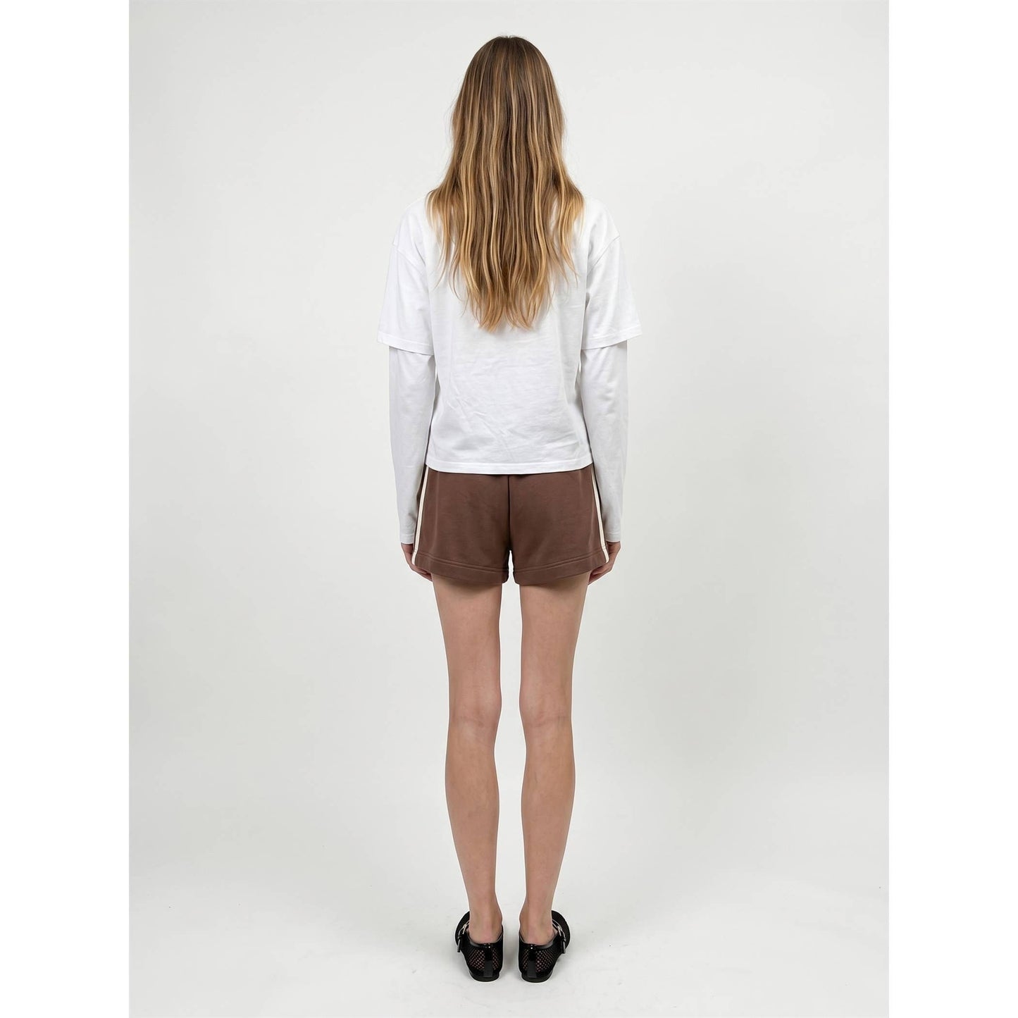 Side stripe drawstring shorts
