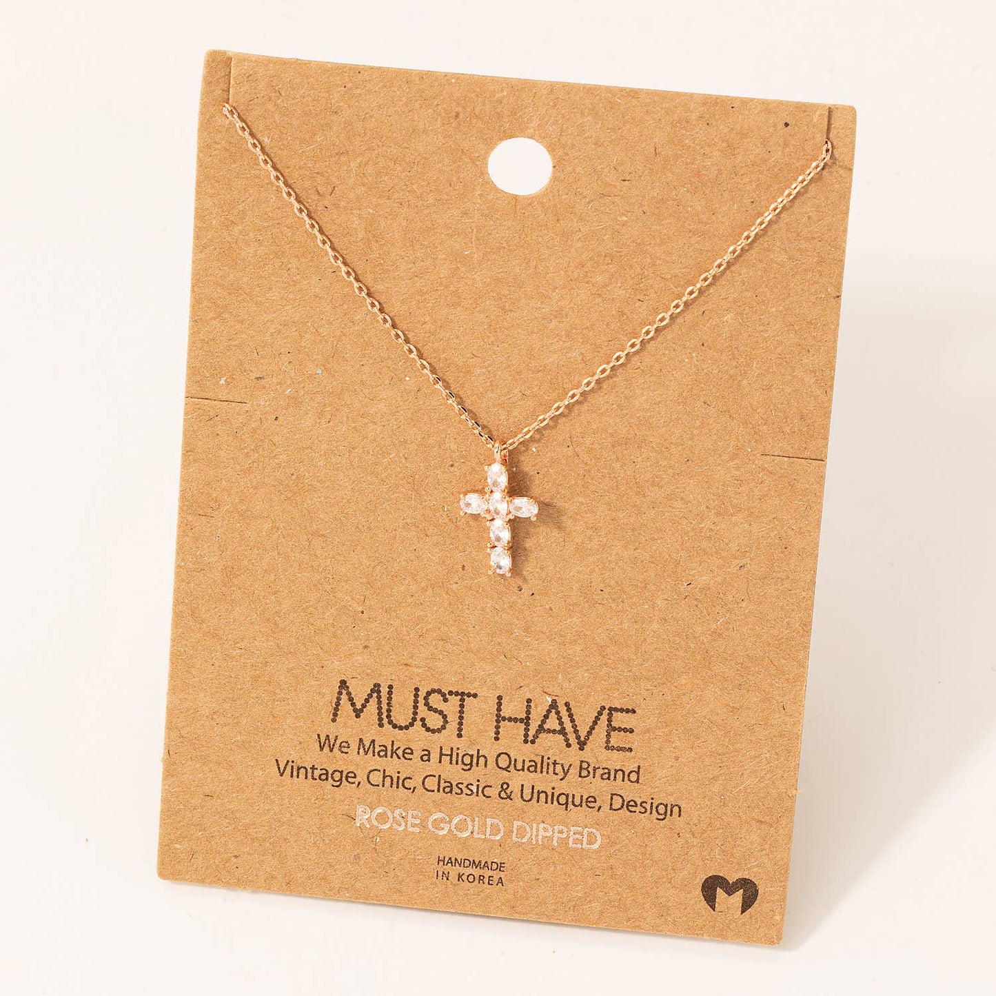 Rhinestone Cross Pendant Necklace
