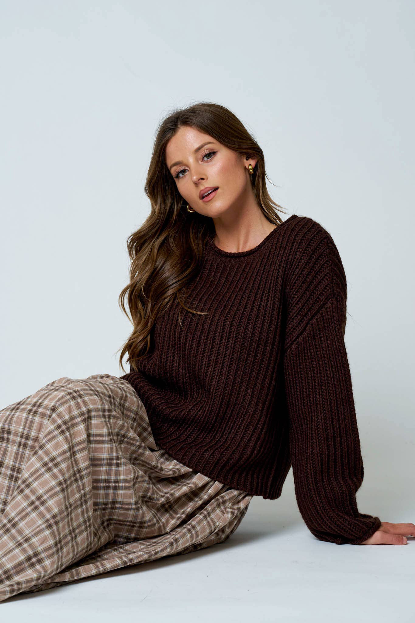 RAW EDGE KNIT SWEATER