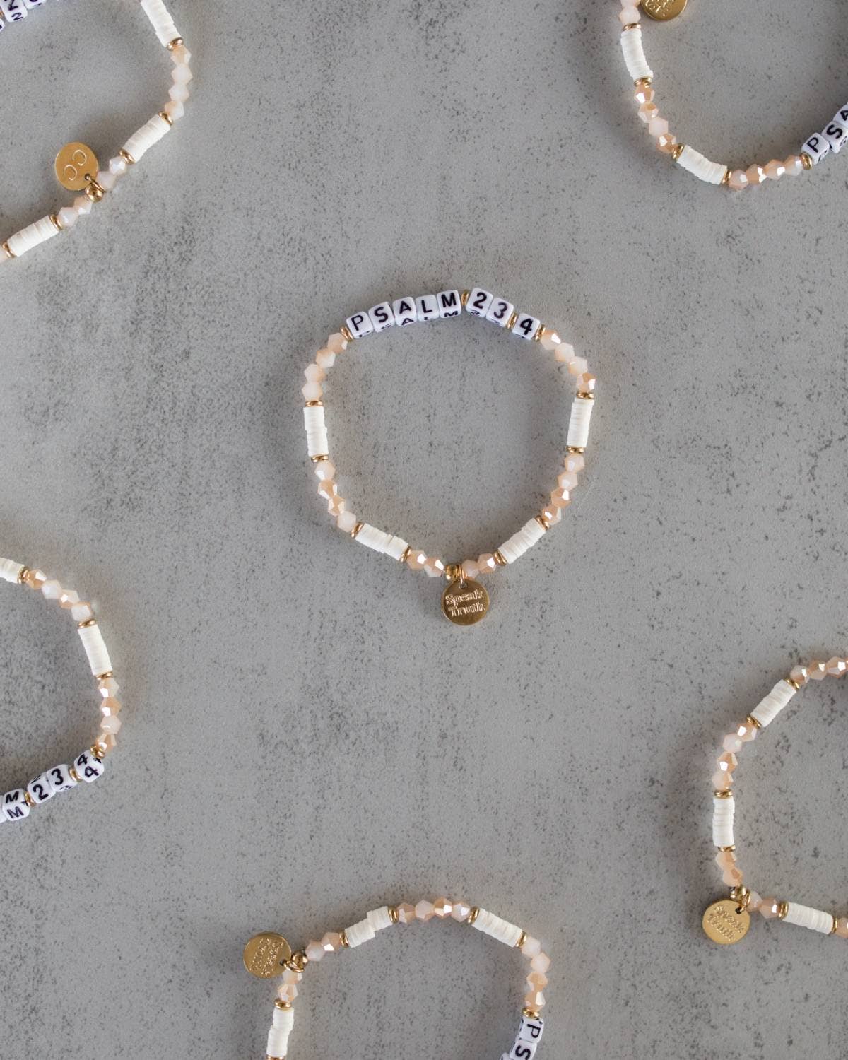 Psalm 23:4 Bible Verse Beaded Word Bracelet