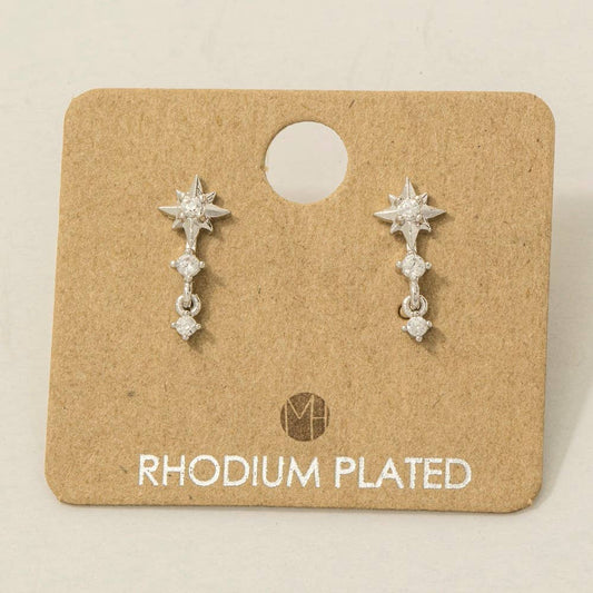 Mini Star Layered Drop Earrings