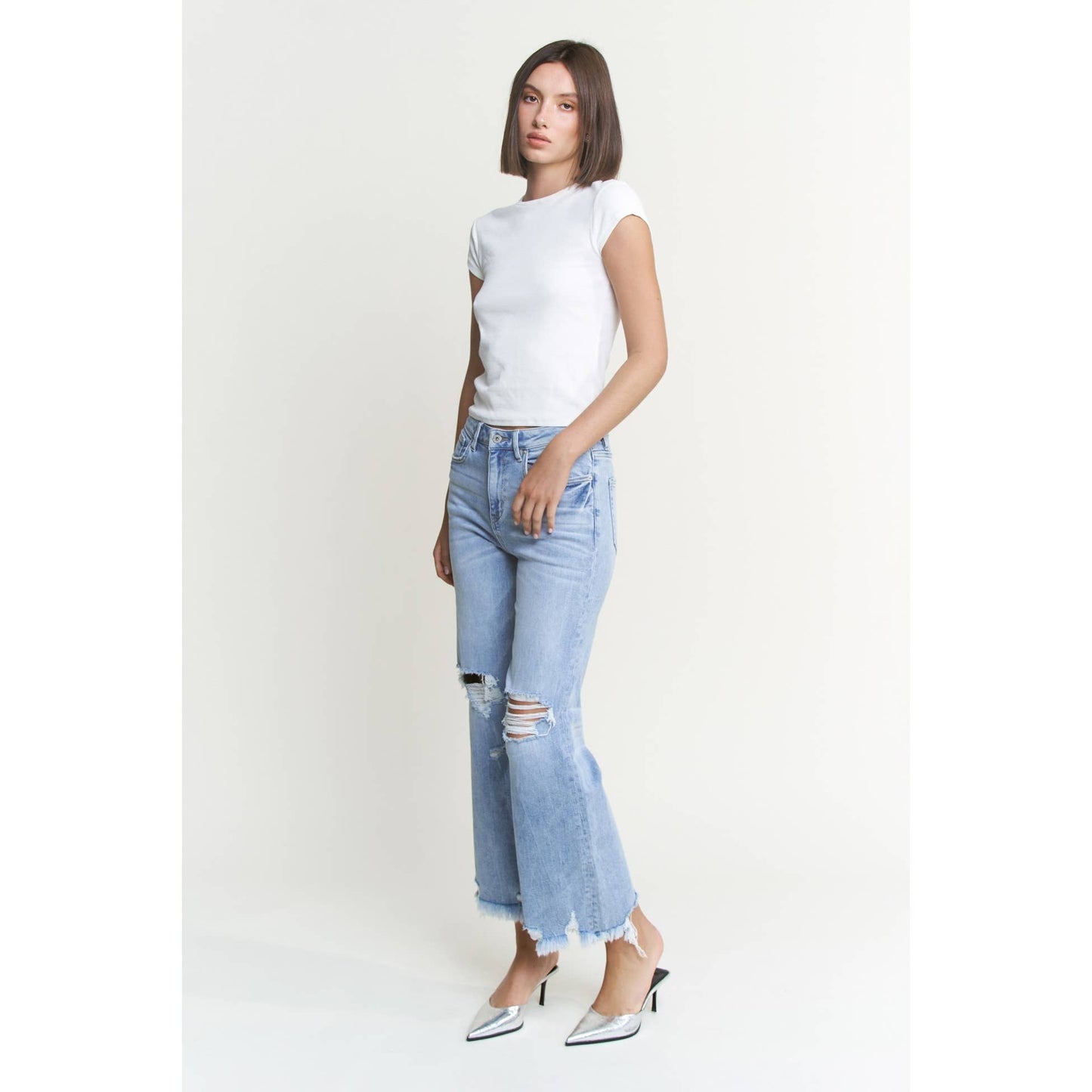 SUPER HIGH DISTRESSED JEANS