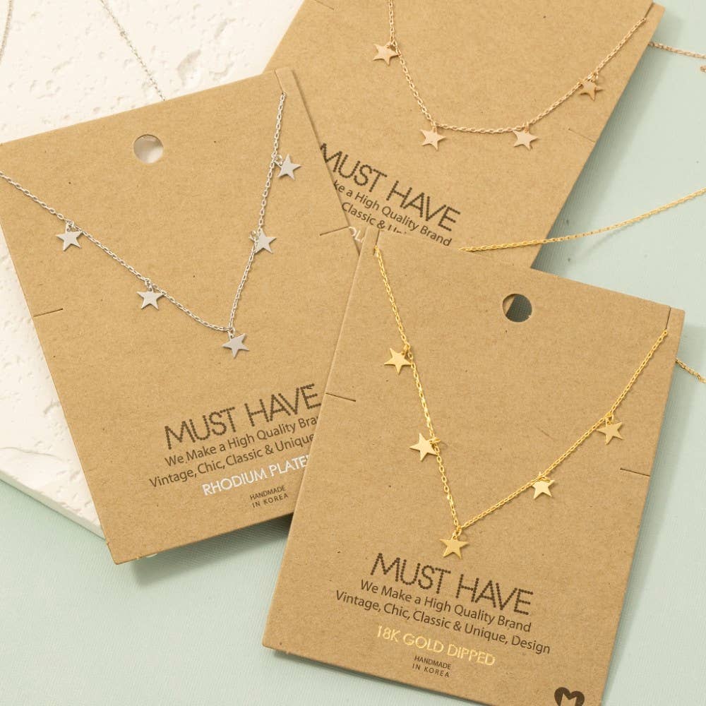 Multi Mini Star Charm Necklace