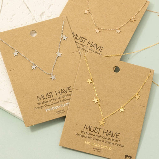 Multi Mini Star Charm Necklace