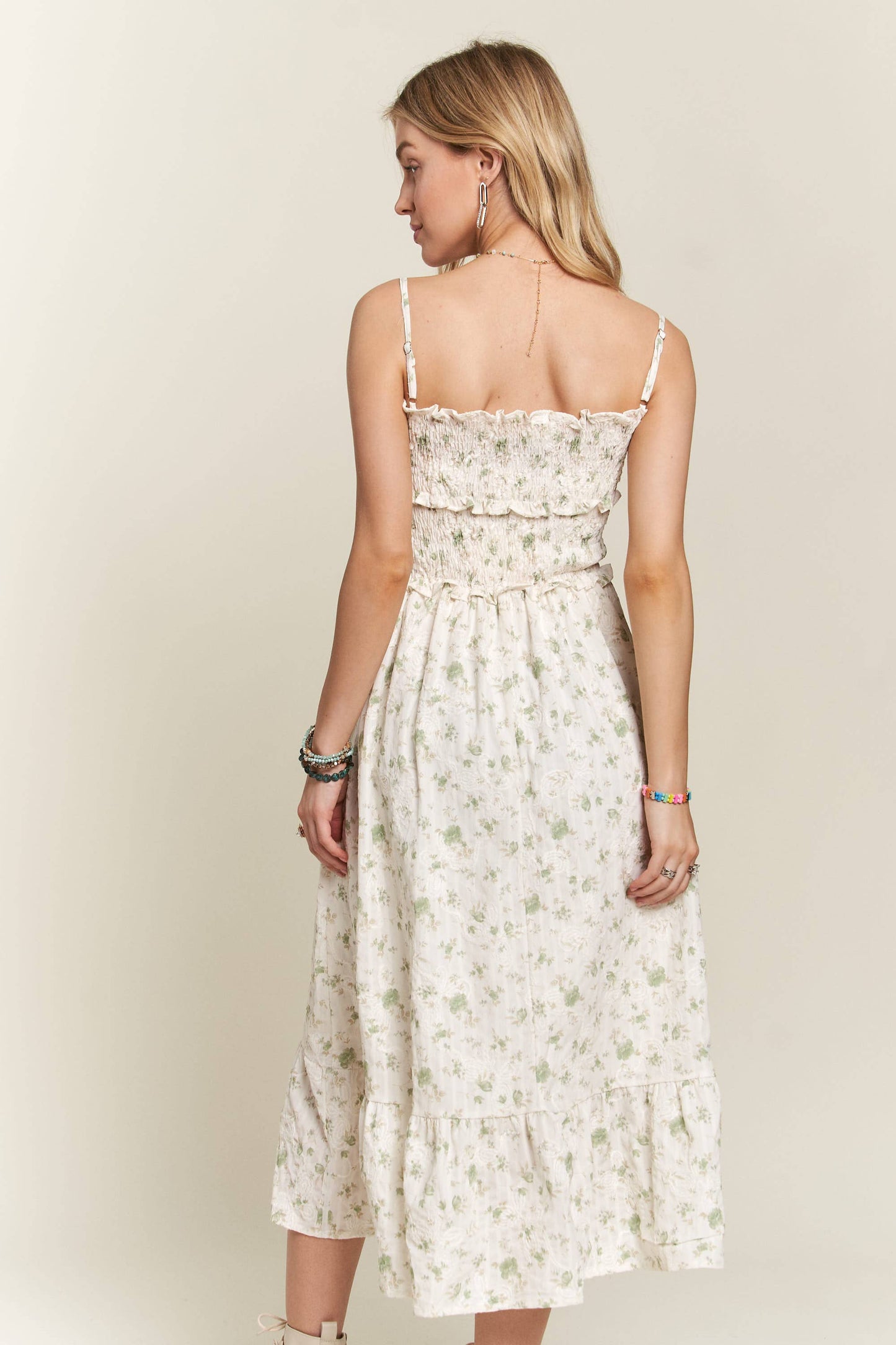 RUFFLED TOP MIDI DRESS - CED3622