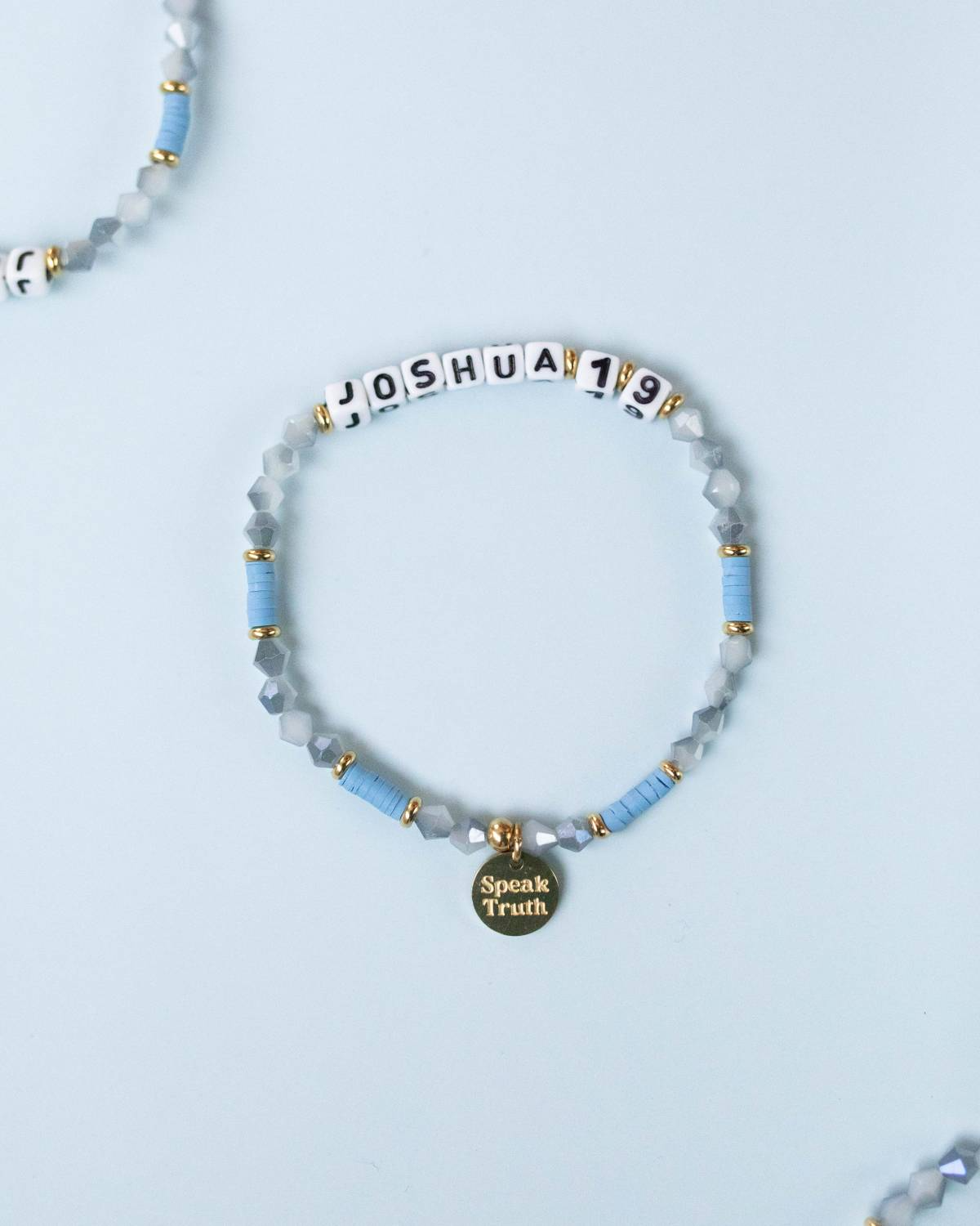 Joshua 1:9 Bible Verse Beaded Word Bracelet