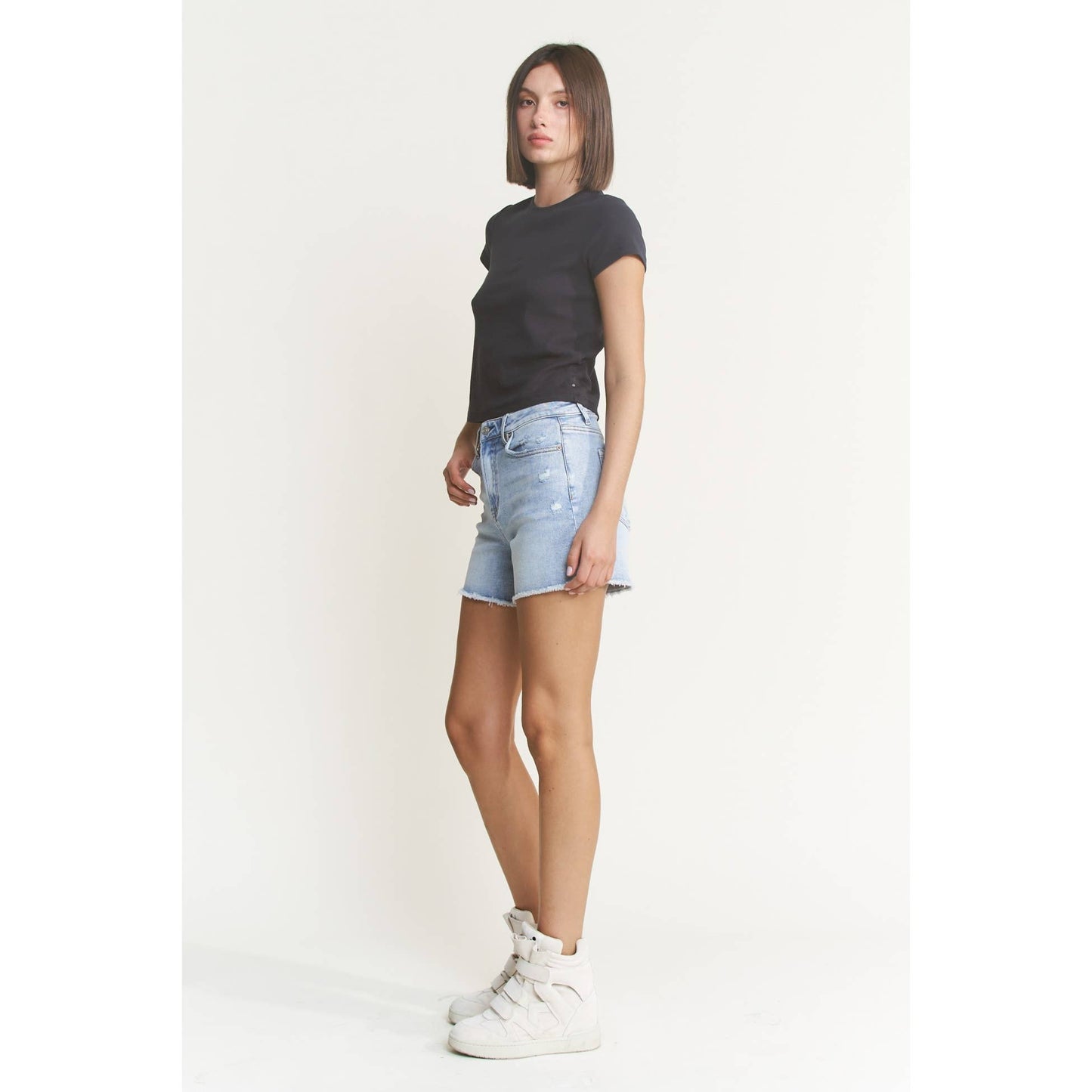SUPER HIGH SHORTS RAW HEM