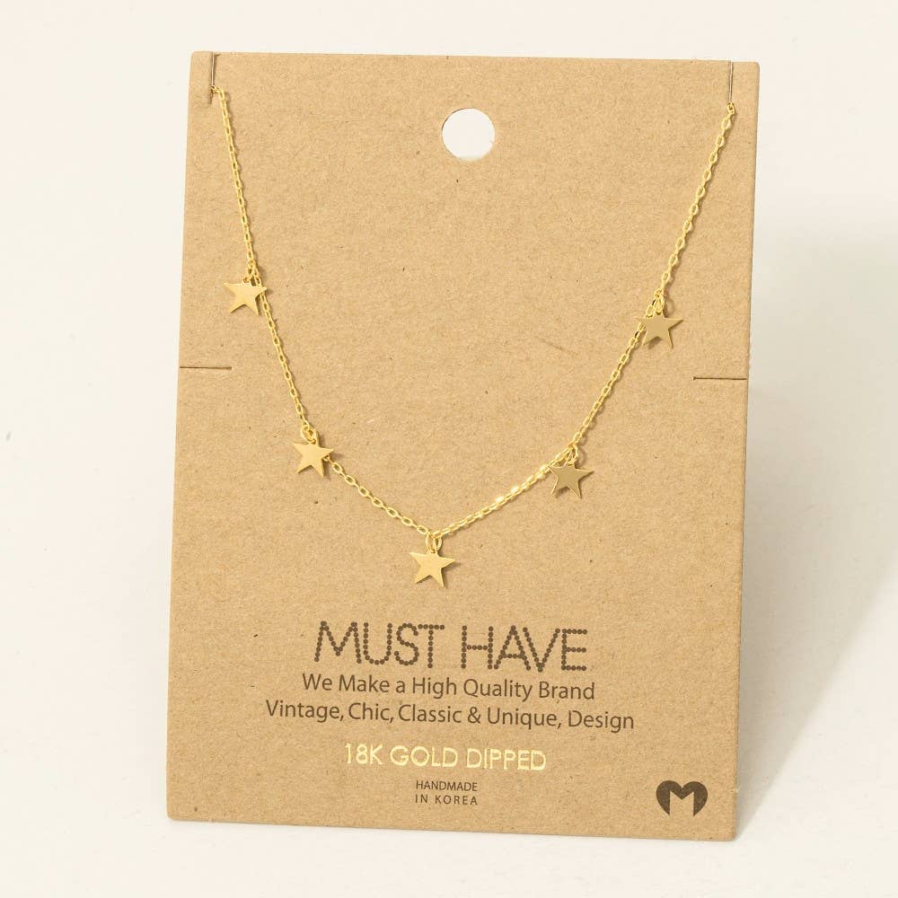 Multi Mini Star Charm Necklace