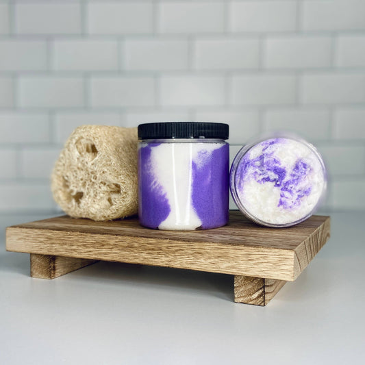 8oz Coconut Milk and Lavender Foaming Sugar Scrub