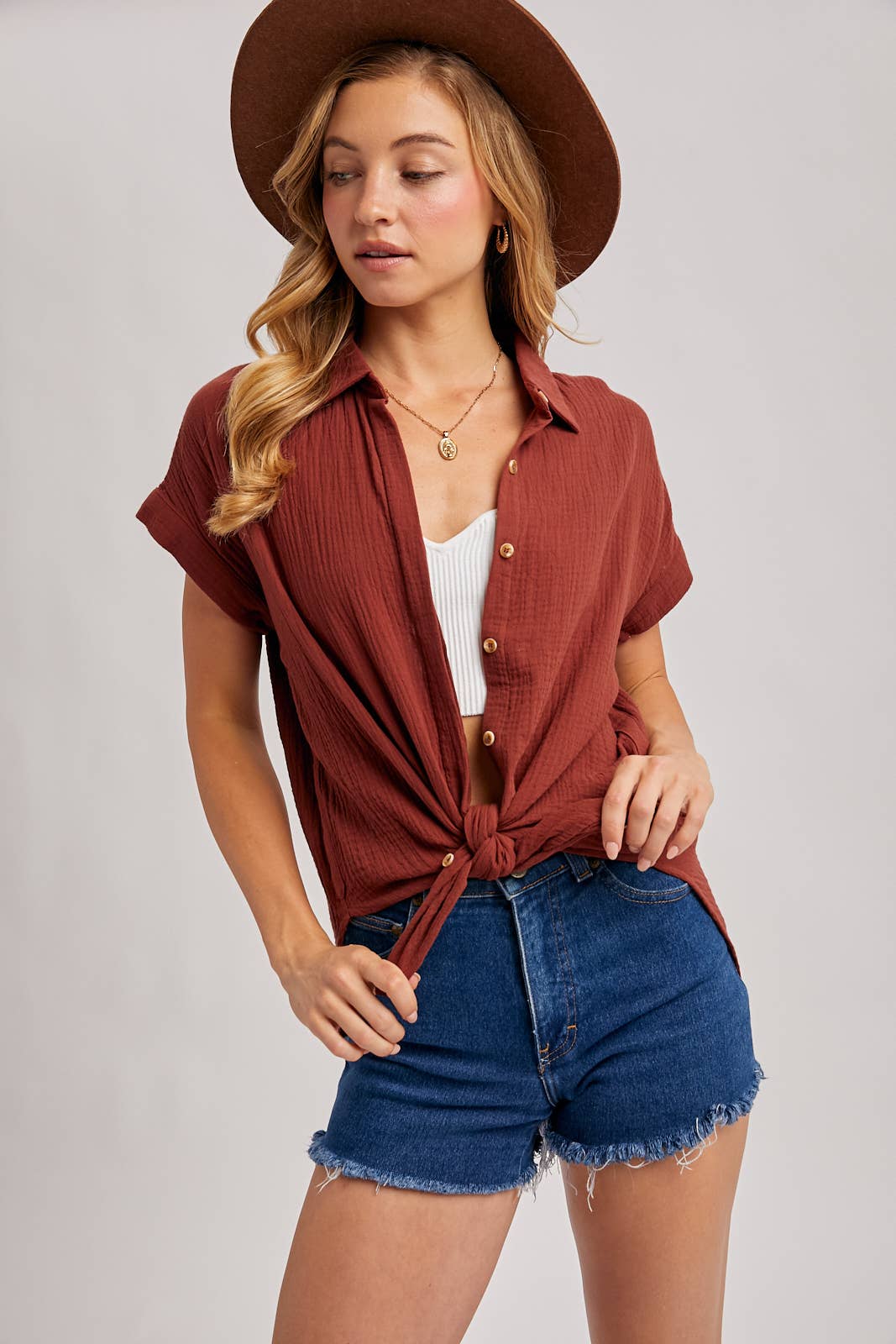 BUTTON UP COTTON SHIRT