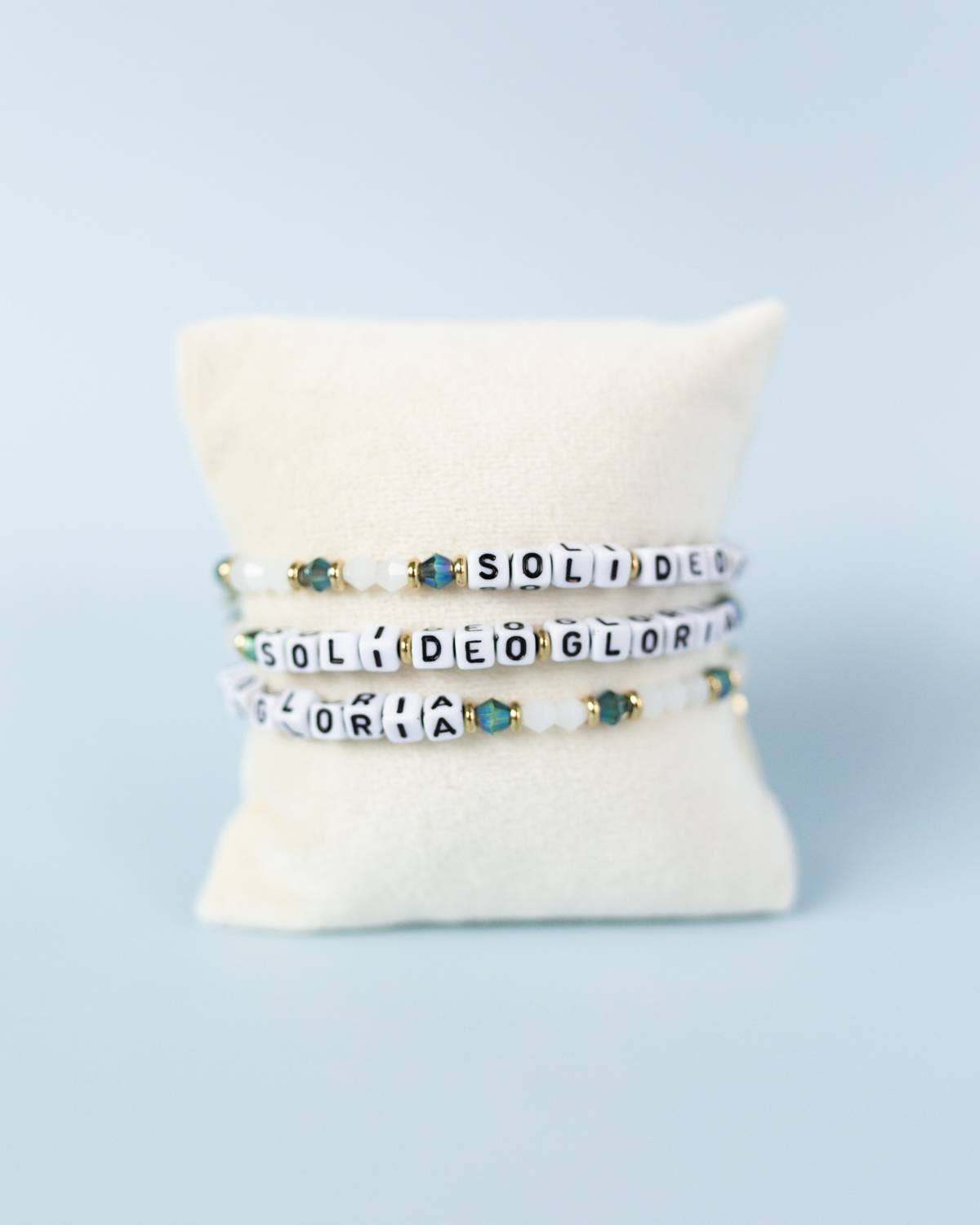 Soli Deo Gloria - Christian Beaded Word Bracelet