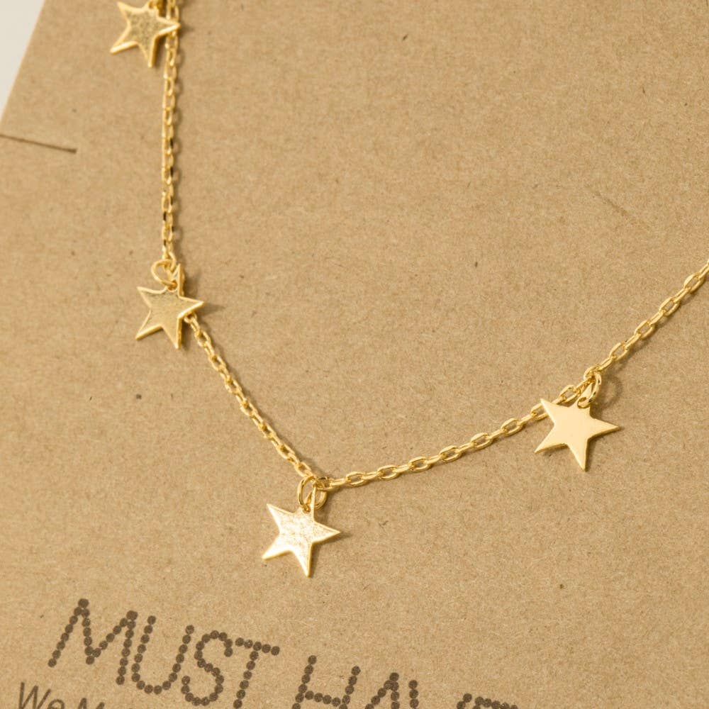 Multi Mini Star Charm Necklace