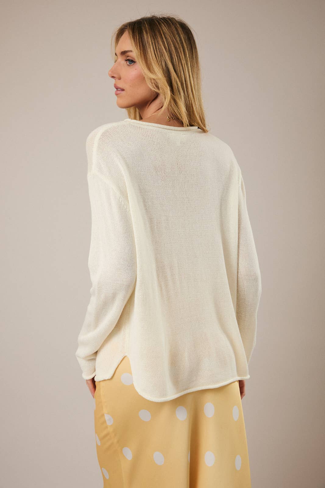 Lightweight Knit Lemon Sweater