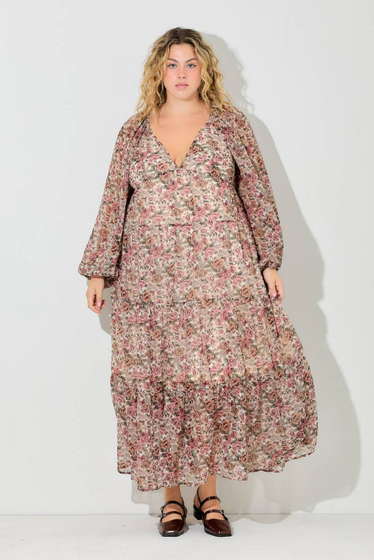 FLORAL SWEETHEART MAXI DRESS