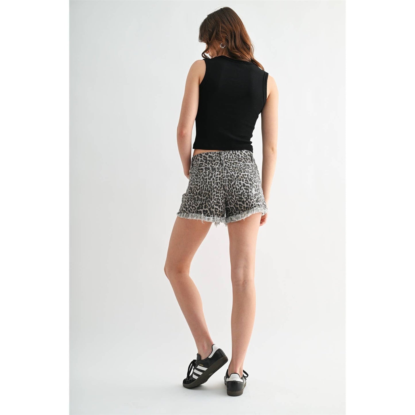 HIGH RISE LEOPARD SHORTS