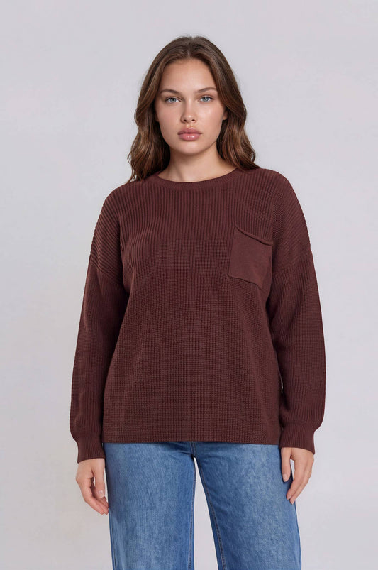 PLUS LONG SLEEVE KNIT SWEATER