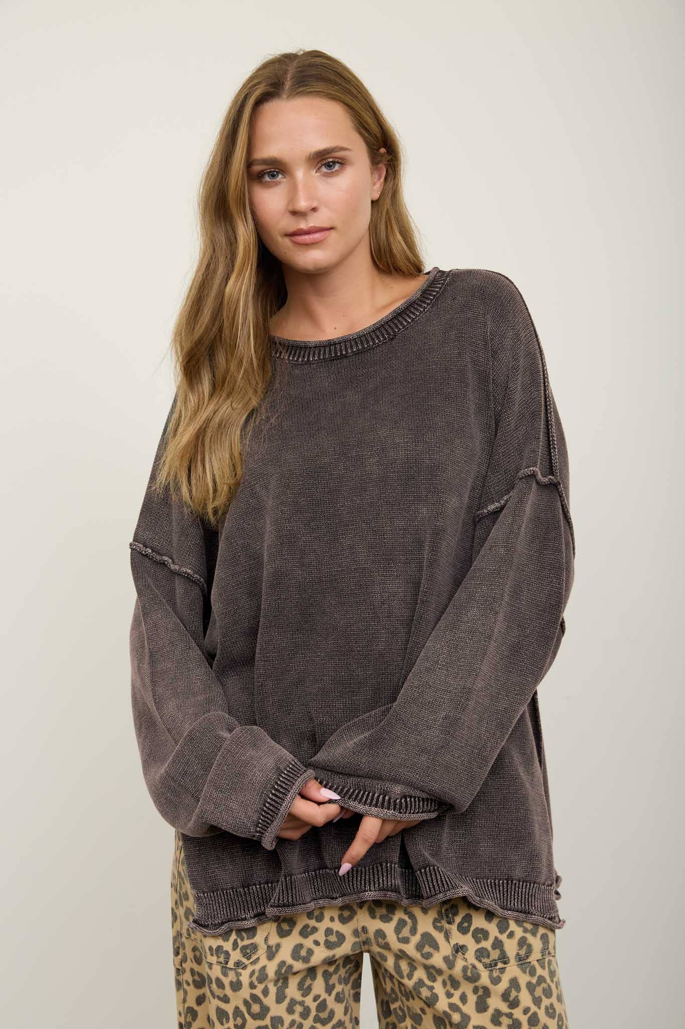 RAW CREW NECK SWEATER