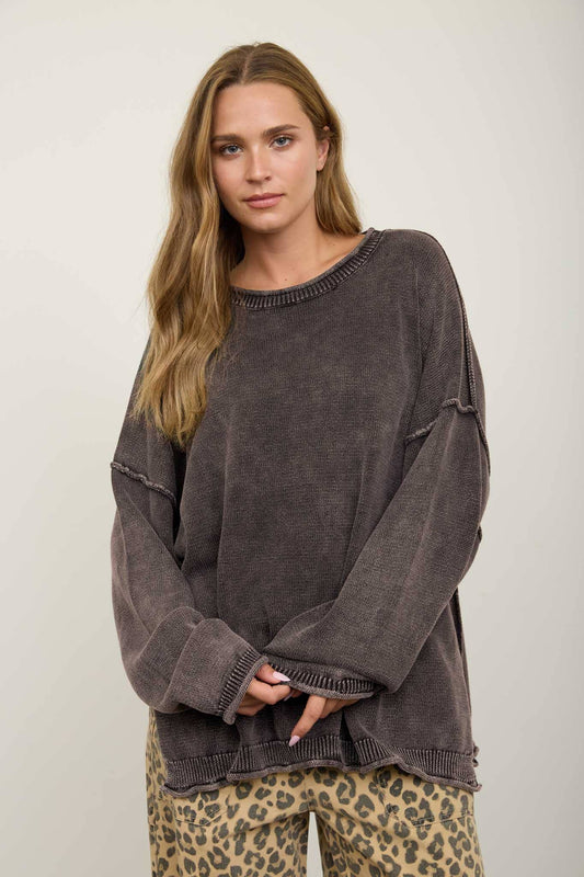 RAW CREW NECK SWEATER