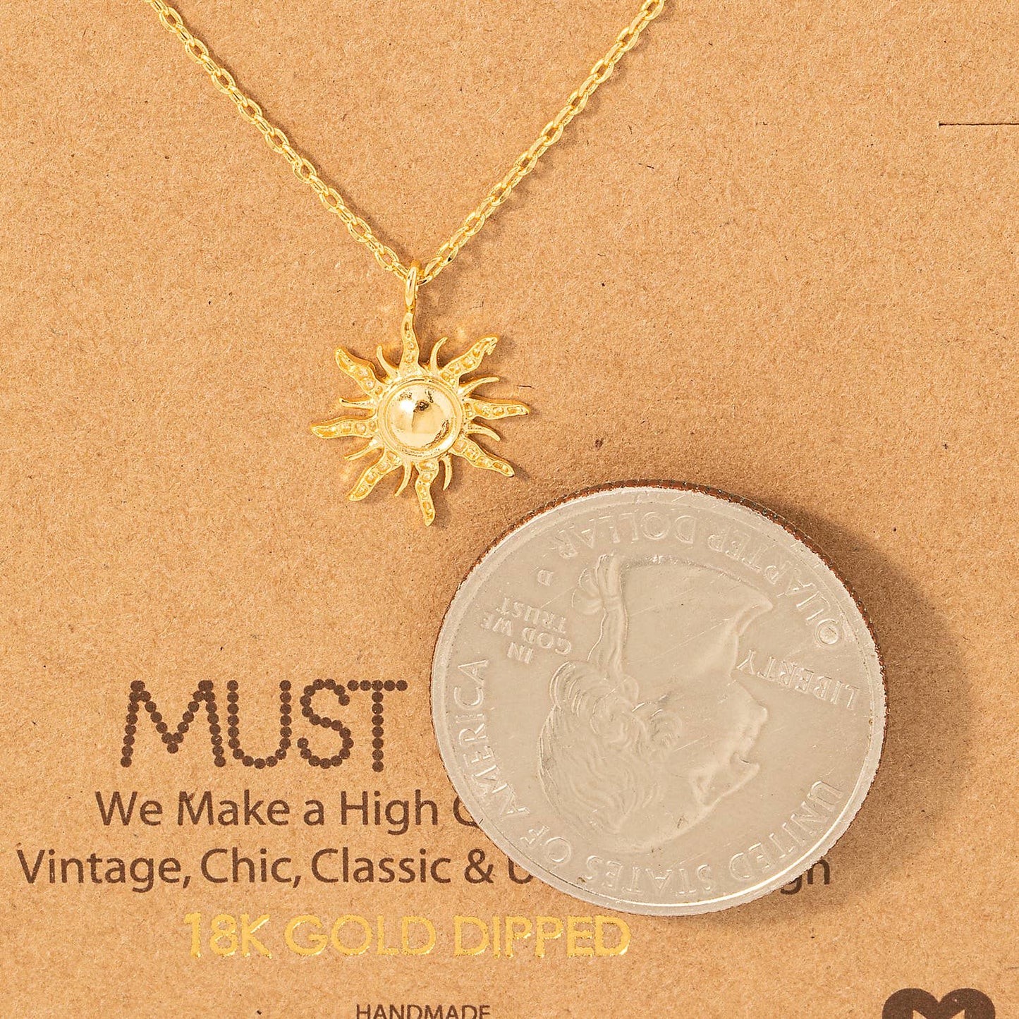 Mini Sun Pendant Necklace