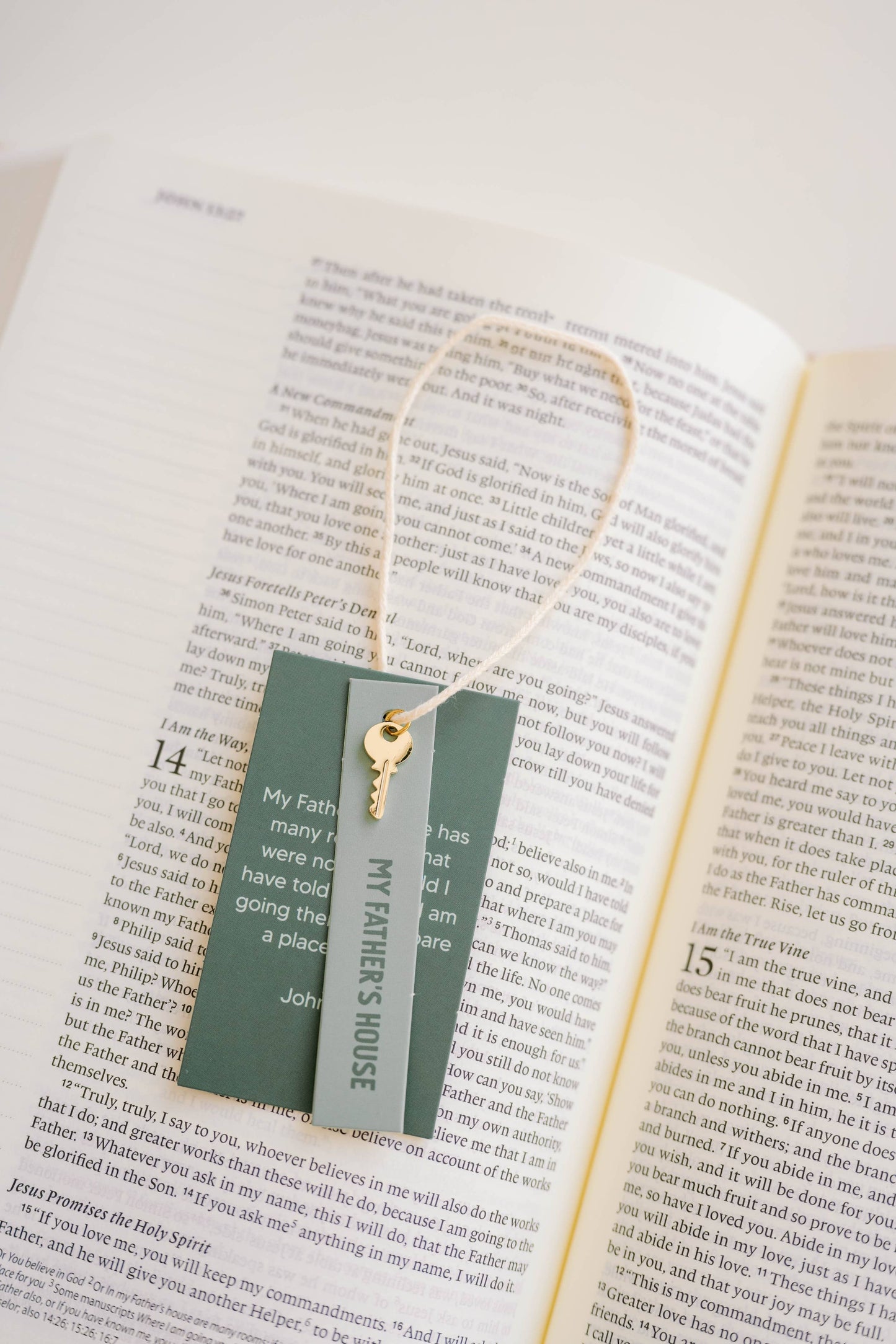Father's House Key Charm