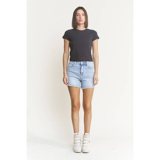 SUPER HIGH SHORTS RAW HEM