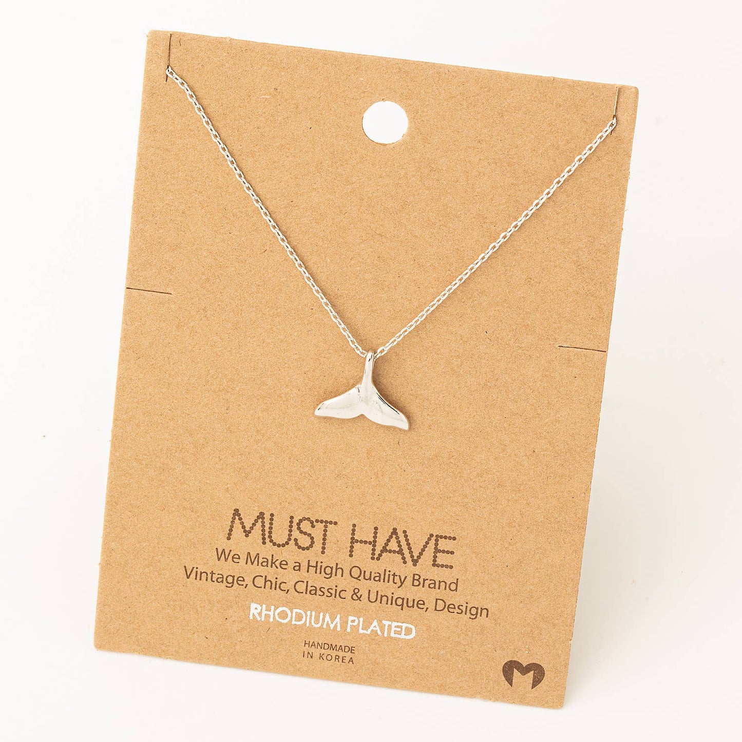 Gold Dipped Fish Tail Pendant Necklace