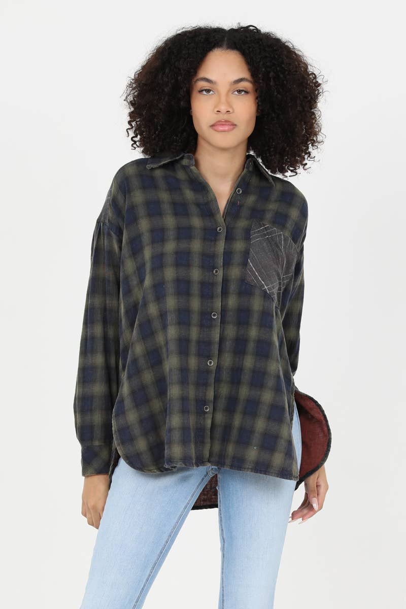 PLAID OVERSIZED SHIRT