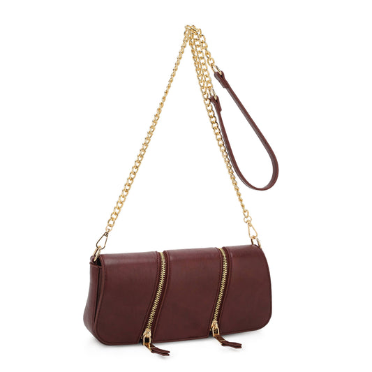 Beatrice Double Zipper Convertible Crossbody Bag