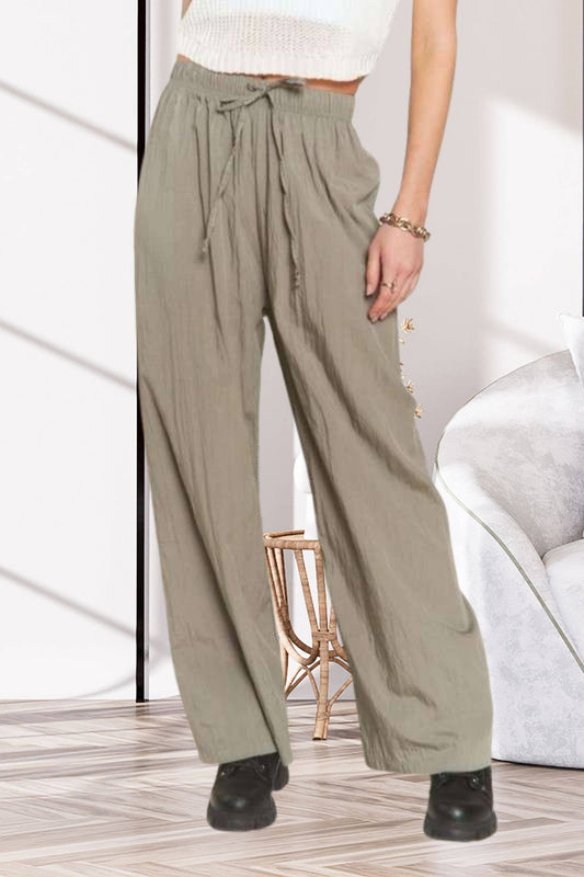 High Rise Flowy Wide Leg Pants