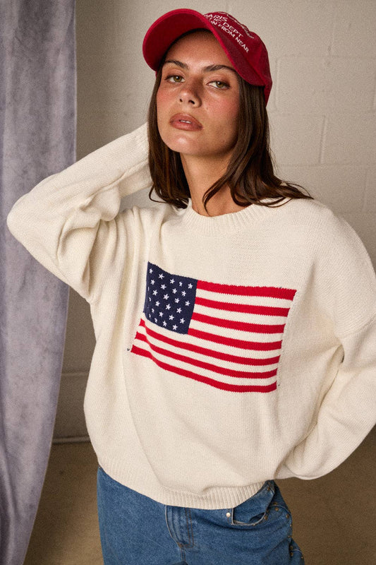 American flag Long-sleeved Top