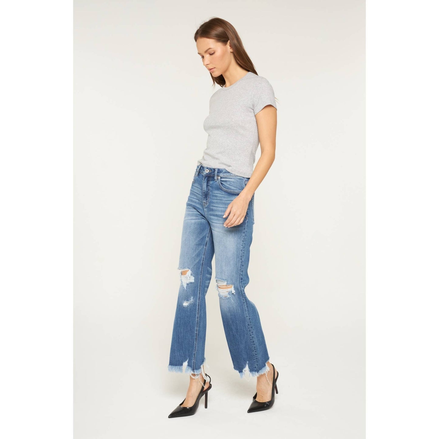 SUPER HIGH DISTRESSED JEANS