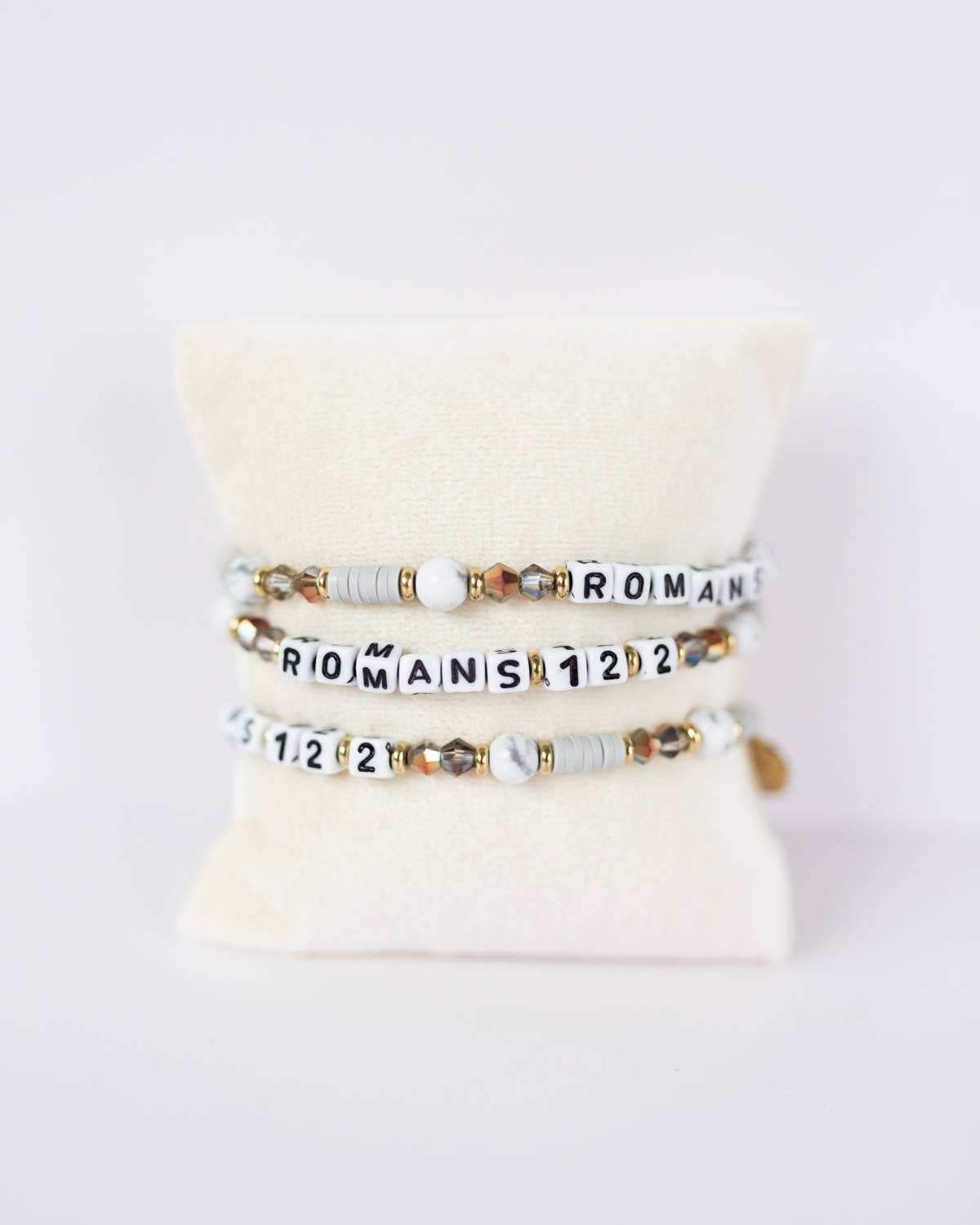Romans 12:2 Bible Verse Beaded Word Bracelet